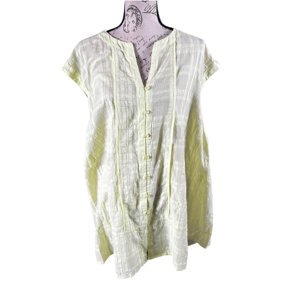 Young Fabulous and Broke (YFB) Sea Shore button down tunic oversized fit - NWOT
